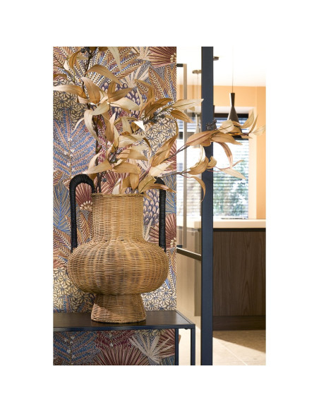 Vase décoratif en rotin marron clair 40x42 cm Almonaster  - 2