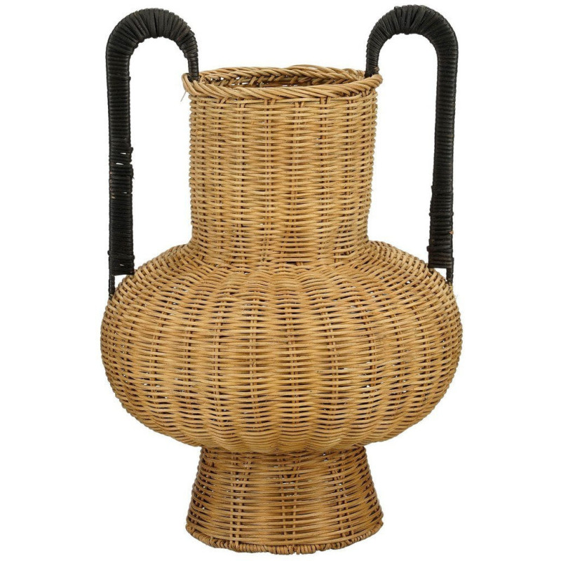 Vase décoratif en rotin marron clair 40x42 cm Almonaster  - 1