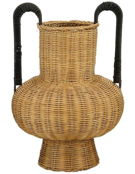 Vase décoratif en rotin marron clair 40x42 cm Almonaster  - 1