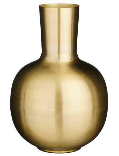 Grand vase doré en métal 28x28x42 cm Zelvara  - 1