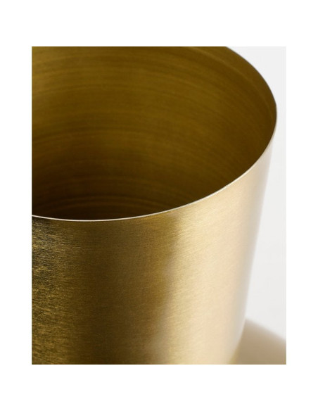 Grand vase doré en métal 28x28x42 cm Zelvara  - 2
