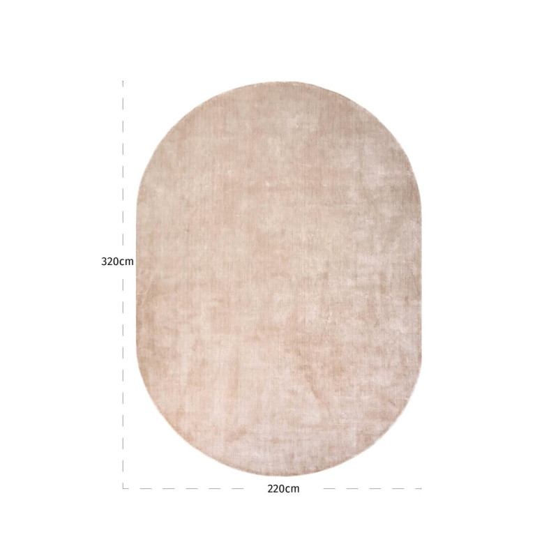 Grand tapis ovale beige viscose coton 220x320 cm Millav Richmond Interiors - 4