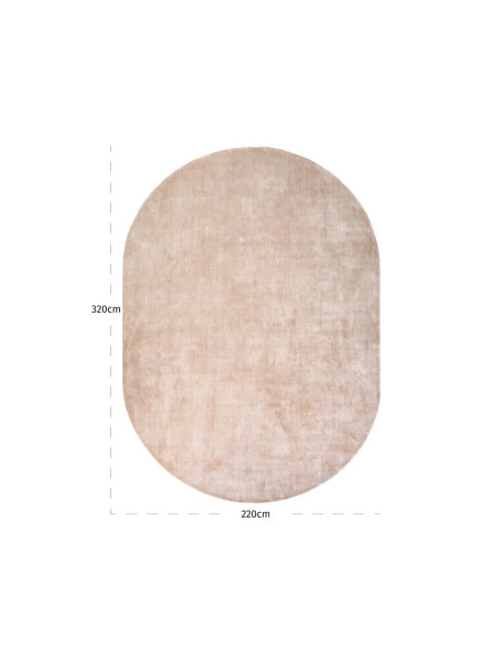 Grand tapis ovale beige viscose coton 220x320 cm Millav Richmond Interiors - 4