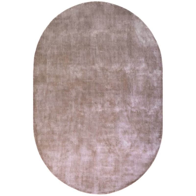 Grand tapis ovale taupe viscose coton 220x320 cm Nilla Richmond Interiors - 1