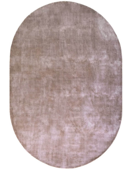 Grand tapis ovale taupe viscose coton 220x320 cm Nilla Richmond Interiors - 1