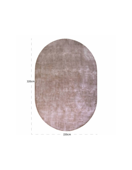Grand tapis ovale taupe viscose coton 220x320 cm Nilla Richmond Interiors - 2