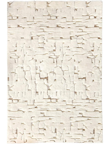 Grand tapis blanc en laine et coton 300x400 cm Mehran Richmond Interiors - 1