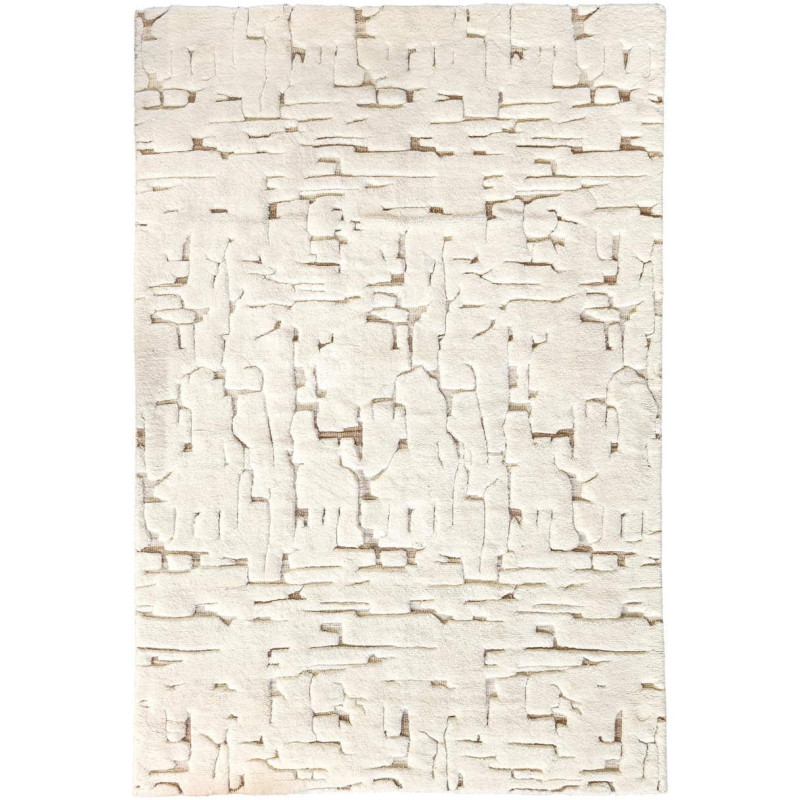 Grand tapis blanc en laine et coton 300x400 cm Mehran Richmond Interiors - 1