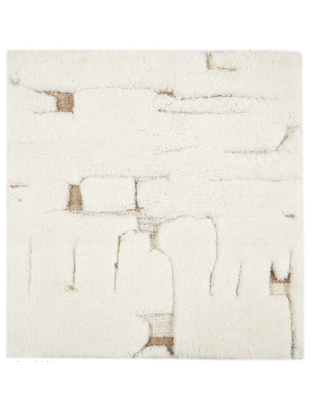 Grand tapis blanc en laine et coton 300x400 cm Mehran Richmond Interiors - 3