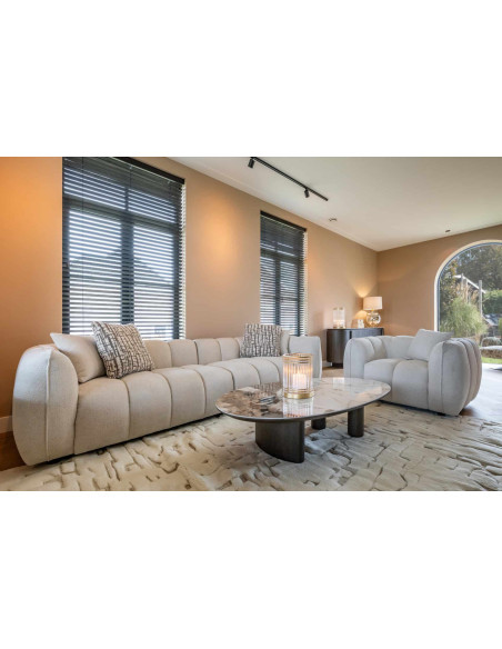 Grand tapis blanc en laine et coton 300x400 cm Mehran Richmond Interiors - 2