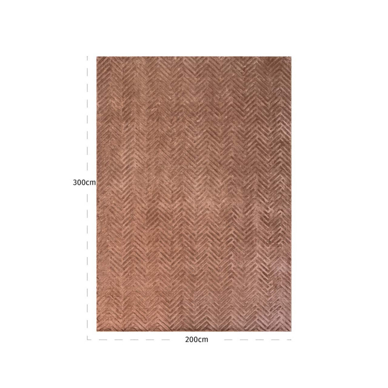 Tapis marron café motif chevron 200x300 cm Velay Richmond Interiors - 3