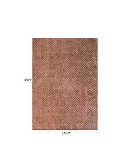 Tapis marron café motif chevron 200x300 cm Velay Richmond Interiors - 3
