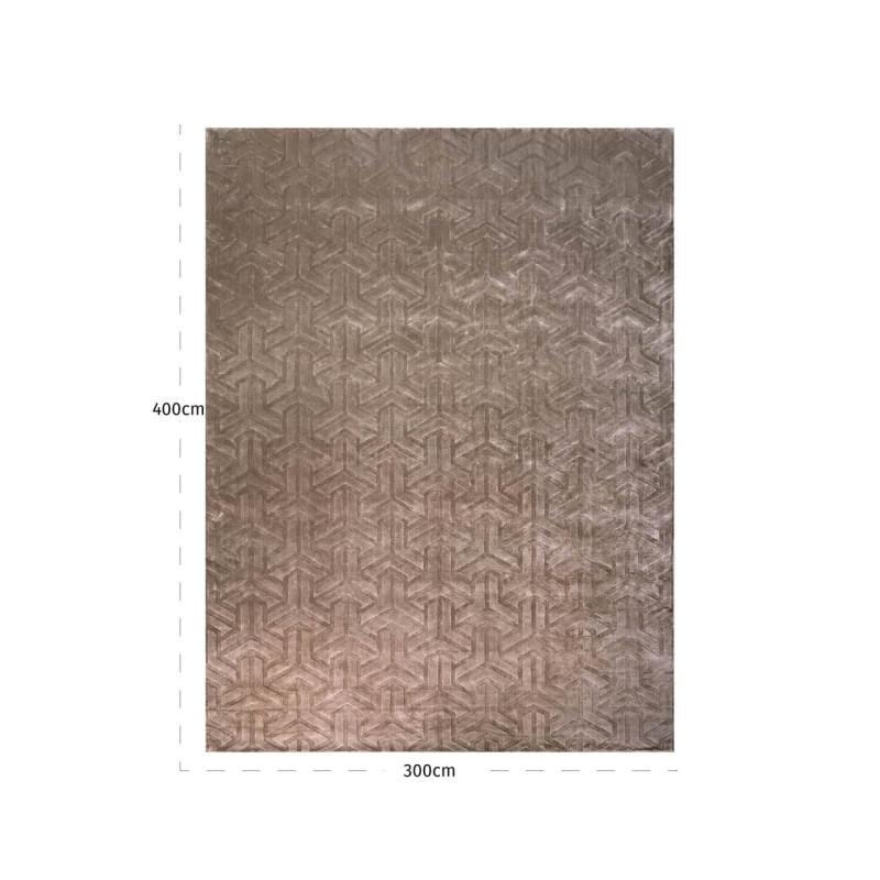 Tapis géométrique taupe 300x400 cm Arles Richmond Interiors - 2