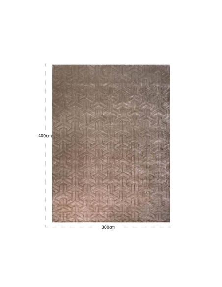Tapis géométrique taupe 300x400 cm Arles Richmond Interiors - 2