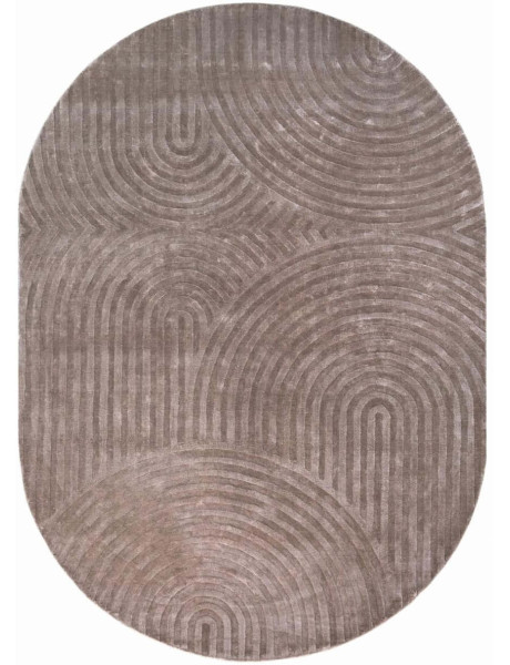 Tapis ovale taupe motif arches 200x300 cm Bayon Richmond Interiors - 1