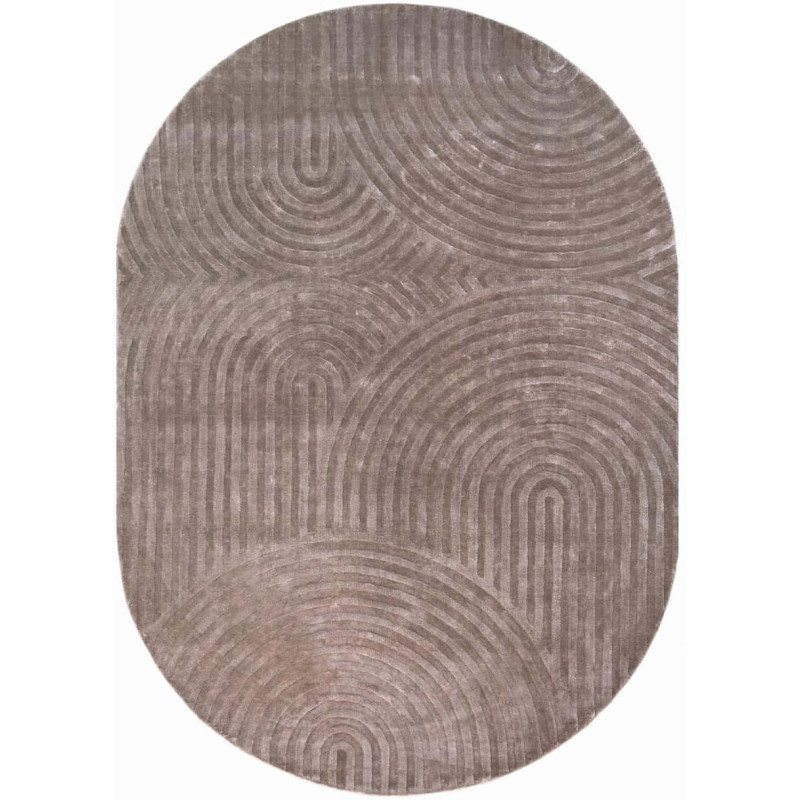 Tapis ovale taupe motif arches 200x300 cm Bayon Richmond Interiors - 1