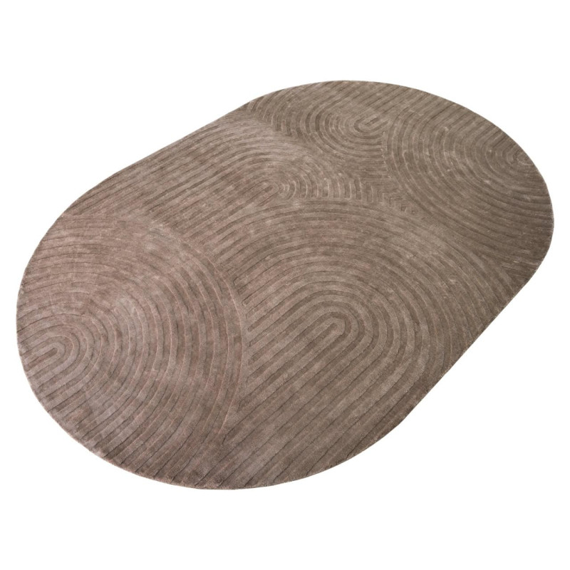 Tapis ovale taupe motif arches 200x300 cm Bayon Richmond Interiors - 2