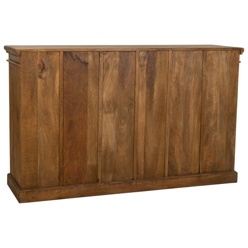 Buffet vaisselier bois verre marron 170x40x100 cm Zambrisa  - 6