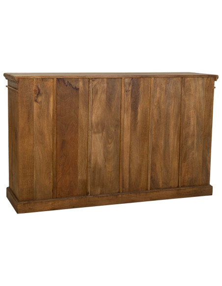 Buffet vaisselier bois verre marron 170x40x100 cm Zambrisa  - 6