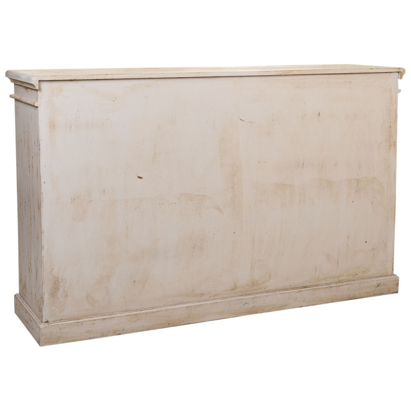 Buffet vaisselier blanc manguier verre 170x40x100 cm Zambrisa  - 7