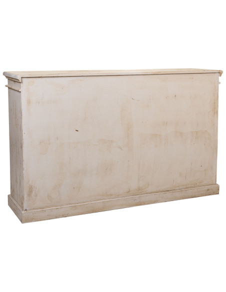 Buffet vaisselier blanc manguier verre 170x40x100 cm Zambrisa  - 7