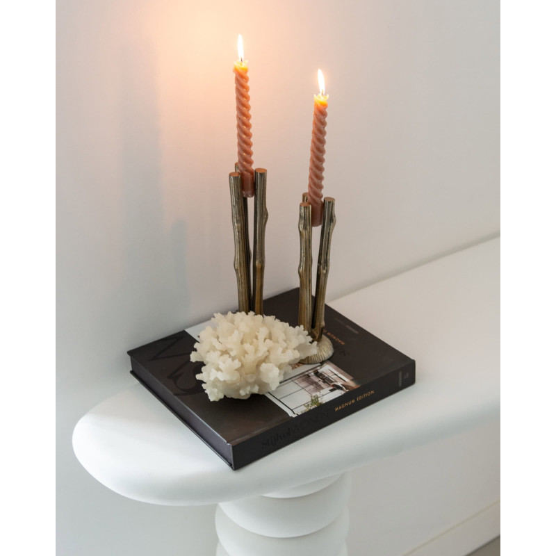 Console blanche organique finition plâtre 170 cm Bloomstone Richmond Interiors - 7