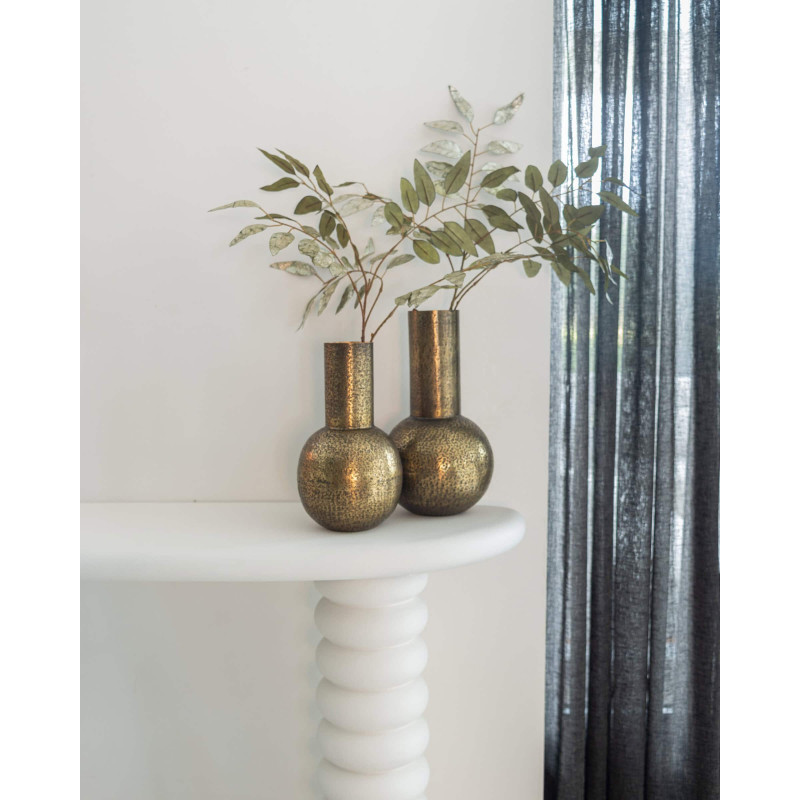 Console blanche organique finition plâtre 170 cm Bloomstone Richmond Interiors - 10