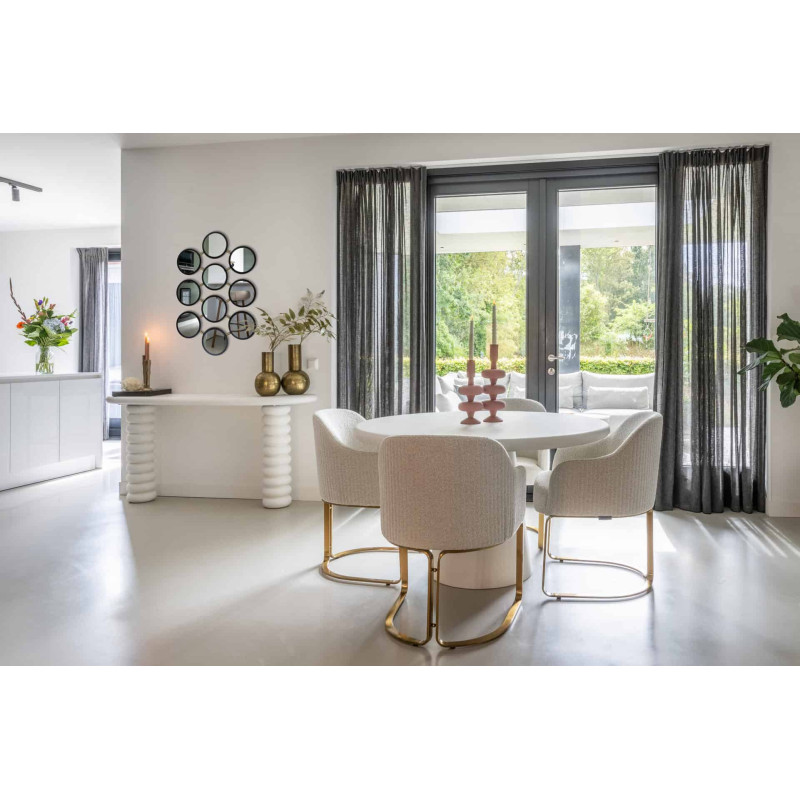 Console blanche organique finition plâtre 170 cm Bloomstone Richmond Interiors - 16