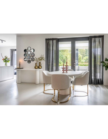 Console blanche organique finition plâtre 170 cm Bloomstone Richmond Interiors - 16