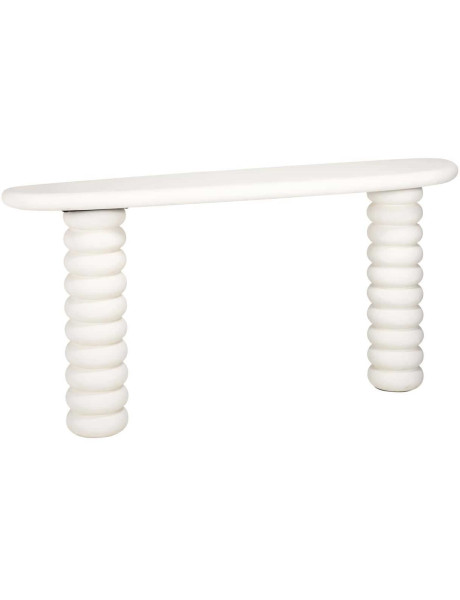 Console blanche organique finition plâtre 170 cm Bloomstone Richmond Interiors - 1