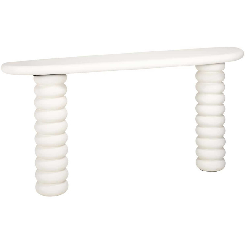 Console blanche organique finition plâtre 170 cm Bloomstone Richmond Interiors - 1