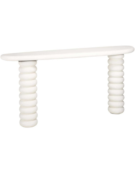 Console blanche organique finition plâtre 170 cm Bloomstone Richmond Interiors - 1