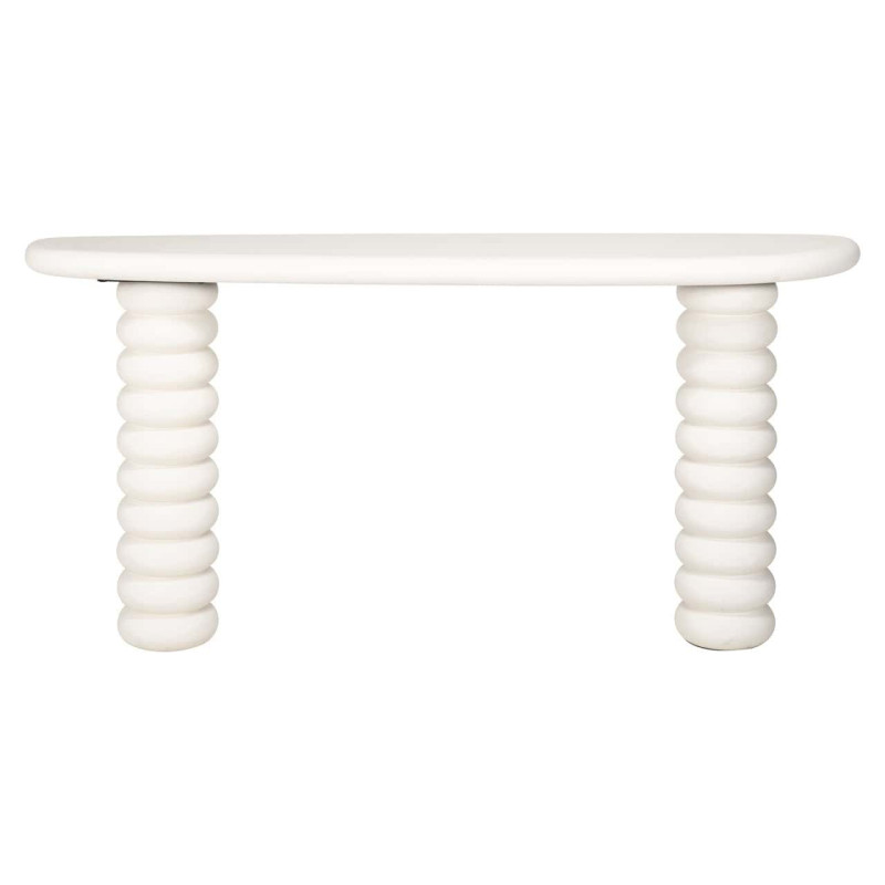 Console blanche organique finition plâtre 170 cm Bloomstone Richmond Interiors - 3