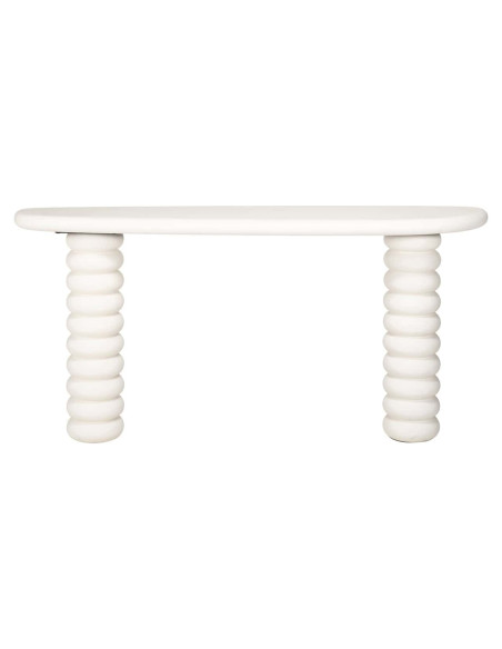 Console blanche organique finition plâtre 170 cm Bloomstone Richmond Interiors - 3