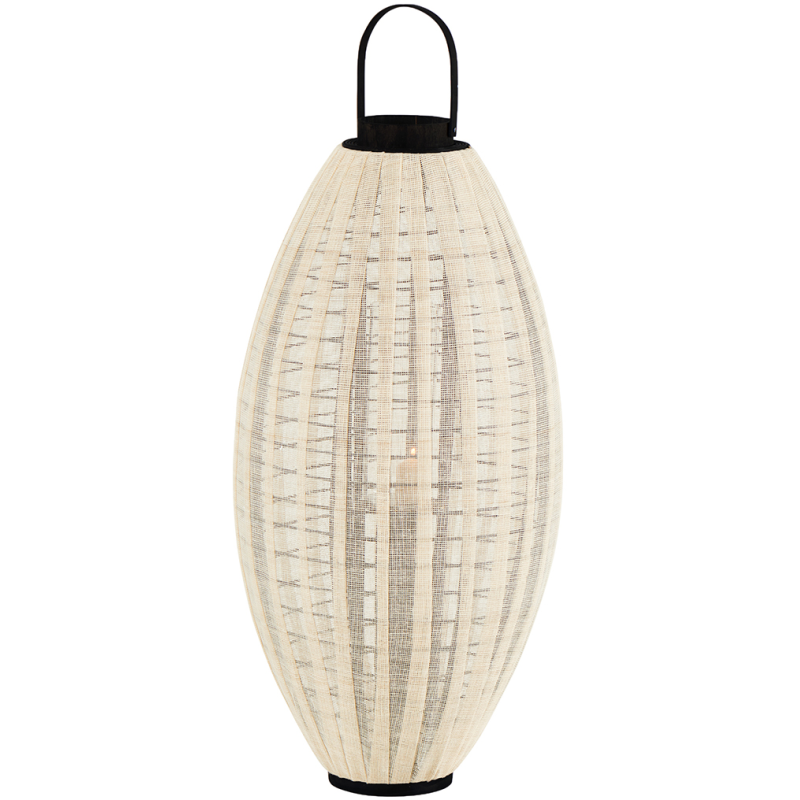 Grande lanterne photophore bambou lin 85 cm Nema  - 2