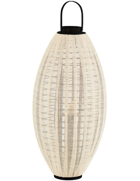 Grande lanterne photophore bambou lin 85 cm Nema  - 2