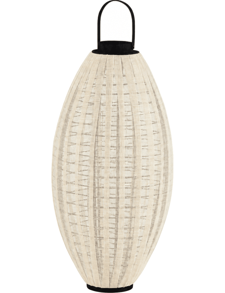 Grande lanterne photophore bambou lin 85 cm Nema  - 1