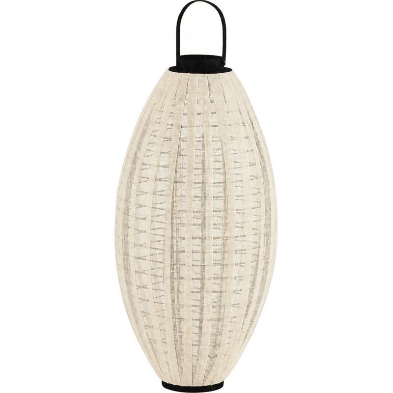 Grande lanterne photophore bambou lin 85 cm Nema  - 1