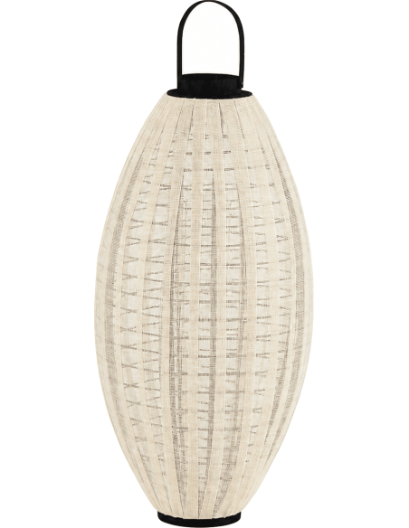Grande lanterne photophore bambou lin 85 cm Nema  - 1