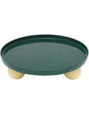 Plateau vide-poche métal vert 25 cm Double Funky