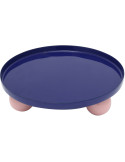 Plateau vide-poche métal bleu 25 cm Double Funky