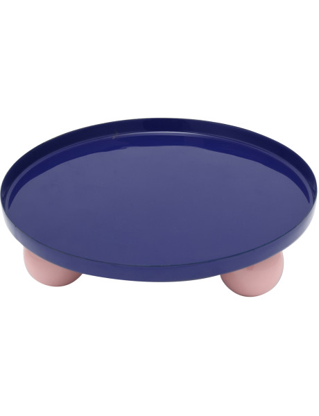 Plateau vide-poche métal bleu 25 cm Double Funky Present Time - 1