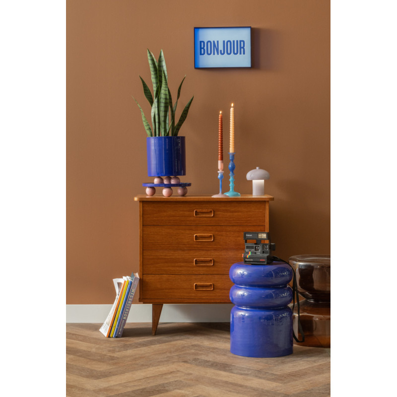 Plateau vide-poche métal bleu 25 cm Double Funky Present Time - 2