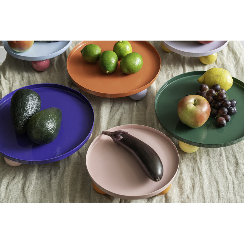 Plateau vide-poche métal bleu 25 cm Double Funky Present Time - 4