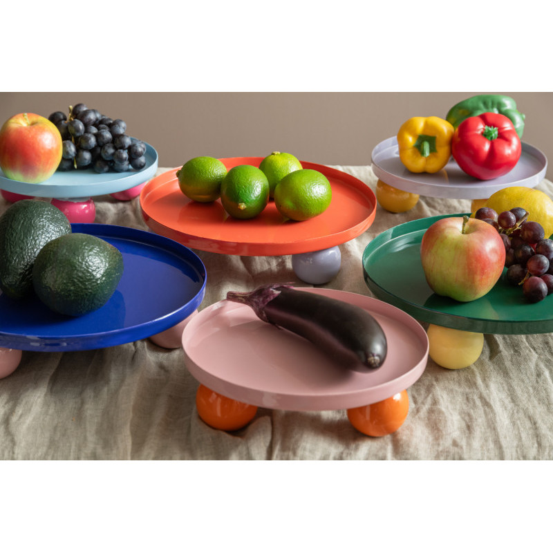 Plateau vide-poche métal bleu 25 cm Double Funky Present Time - 5
