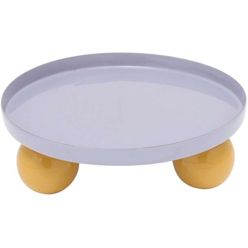 Plateau vide-poche métal mauve 20 cm Double Funky Present Time - 1