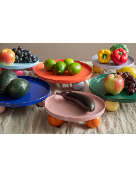 Plateau vide-poche métal mauve 20 cm Double Funky Present Time - 2