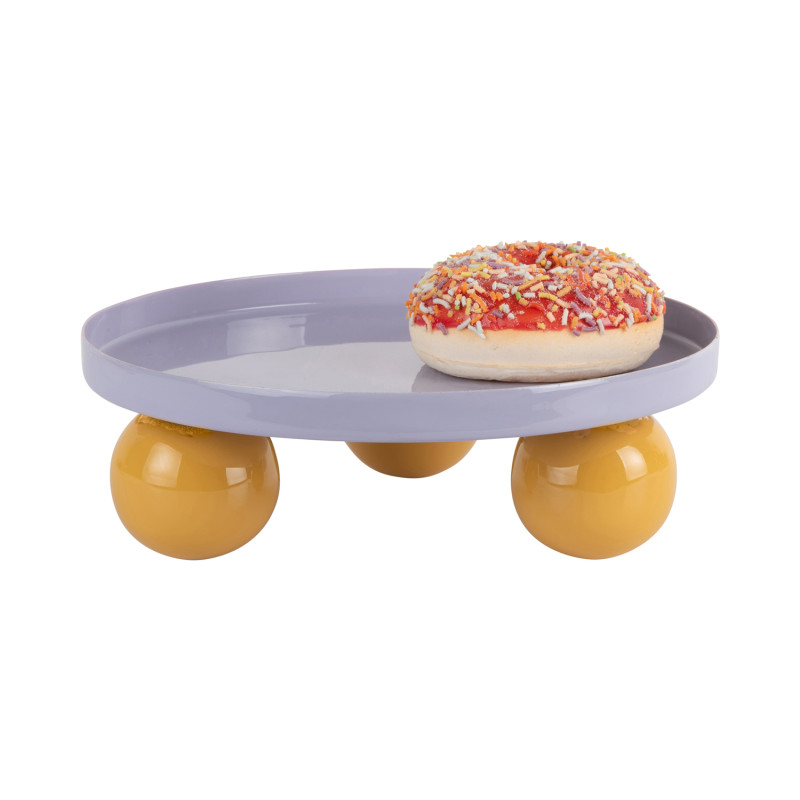 Plateau vide-poche métal mauve 20 cm Double Funky Present Time - 3