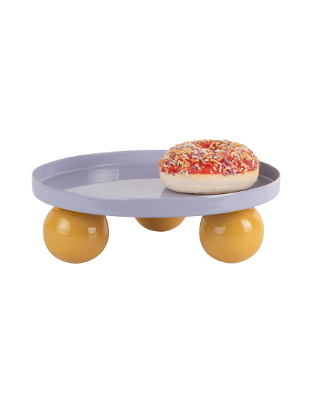 Plateau vide-poche métal mauve 20 cm Double Funky Present Time - 3