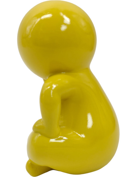 Statuette décorative résine jaune citron 16 cm Amigo Sitting Present Time - 3